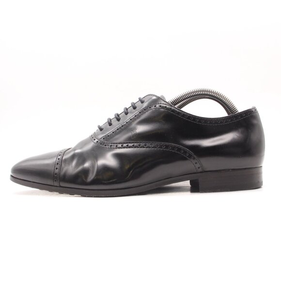 Tod\'s Dress Shoes Leather Men\'s UK 8 A Narrow Black Lace Up Made In Italy main image 5